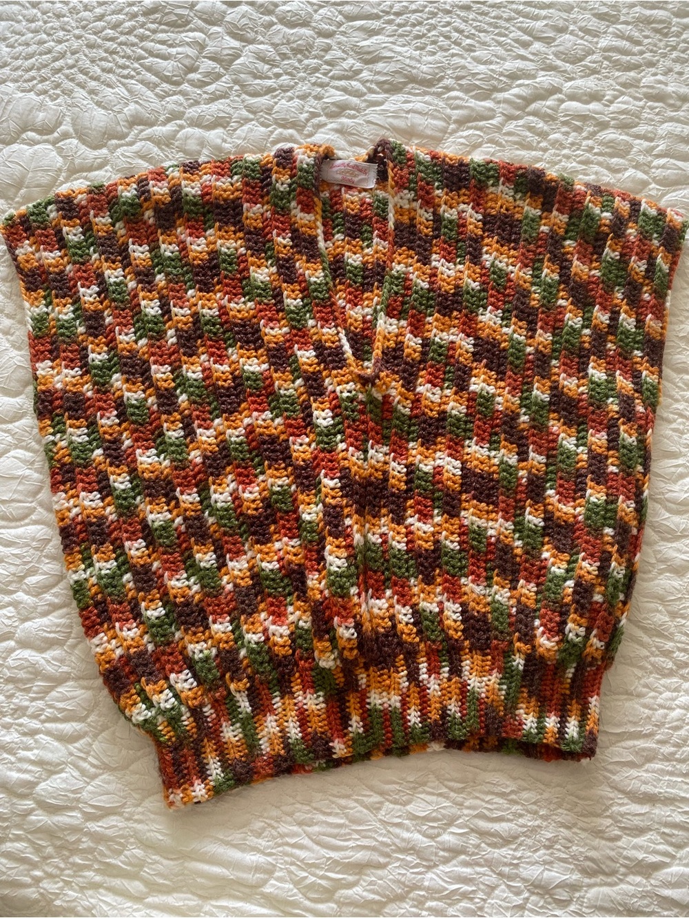 Vintage Handmade Chunky Crocheted Women's Sweater Vest